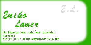 eniko lamer business card